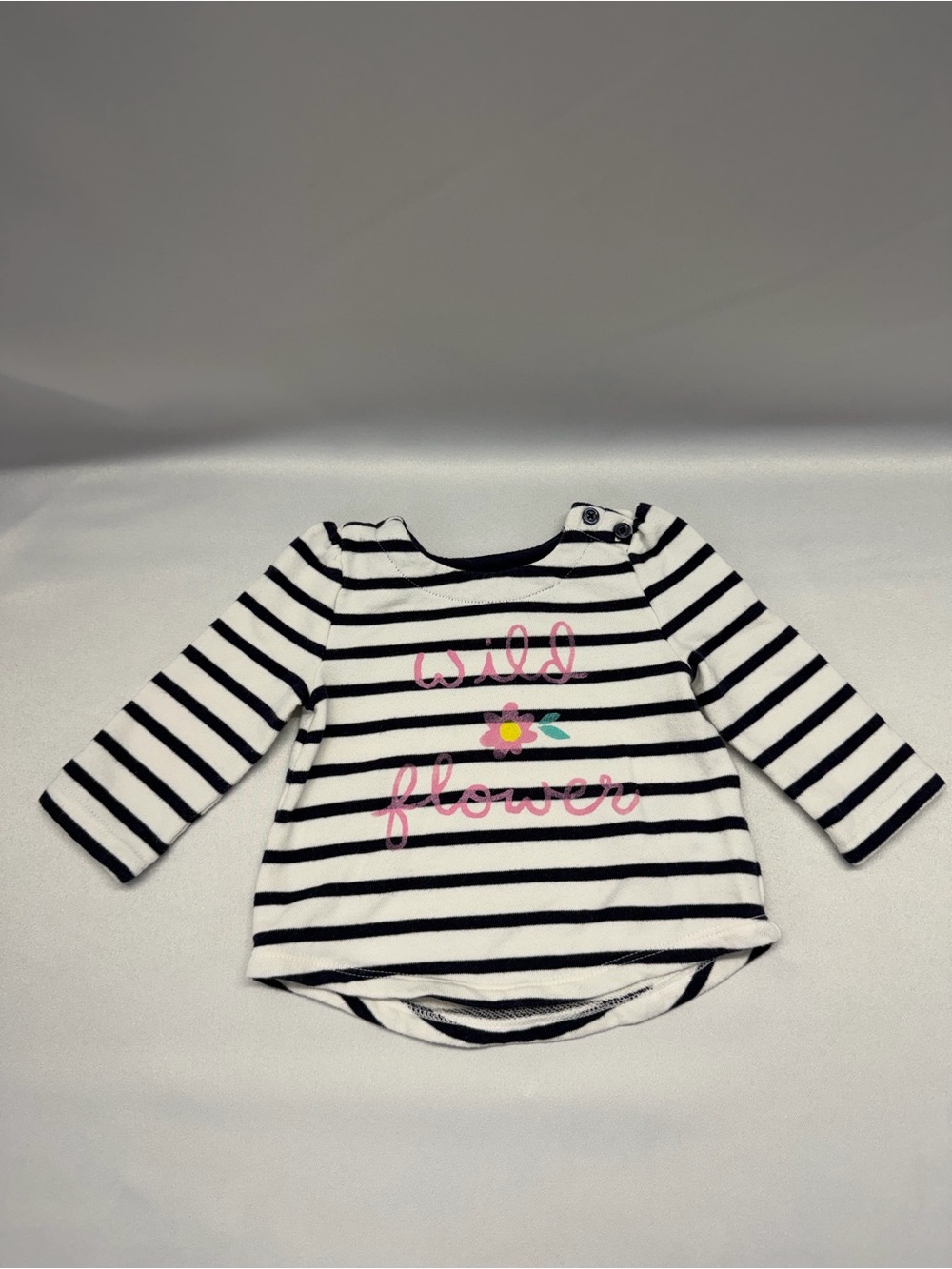 Baby GAP Girls’ “Wild Flower” Top | Navy/White | GUC | 3–6M